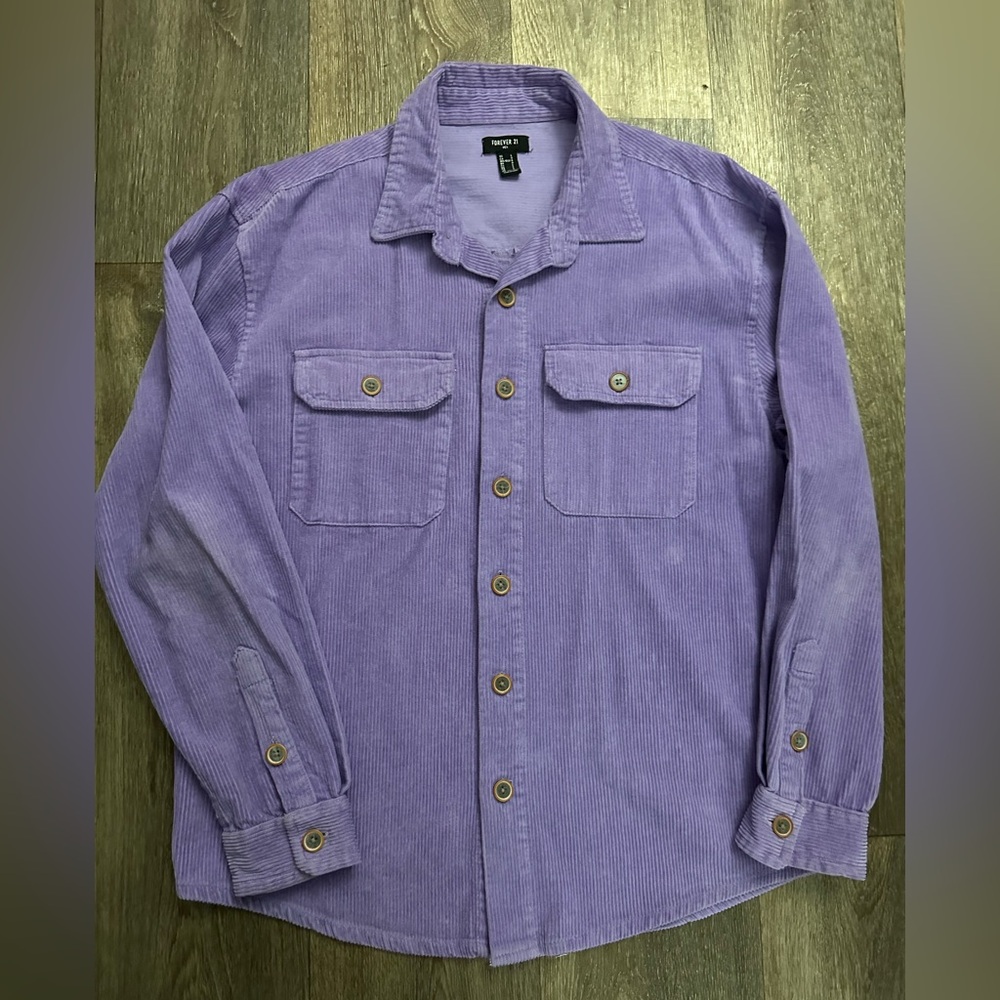 Forever 21 Lavender Corduroy Shirt